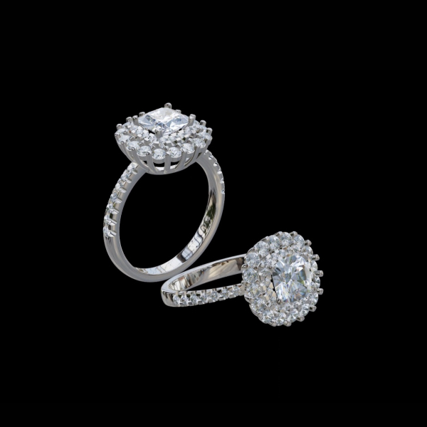  實驗室鑽石枕形女戒1克拉1-22 