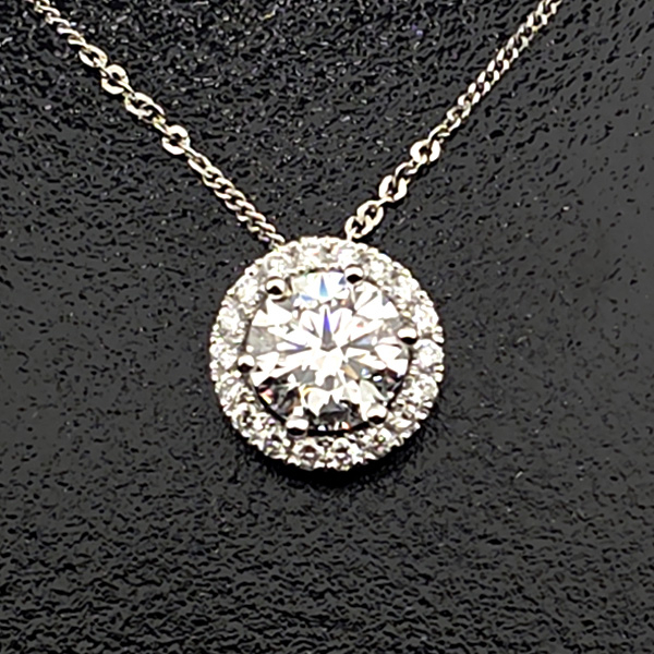 實驗室鑽石圓鑽項鍊2克拉D.vs1 