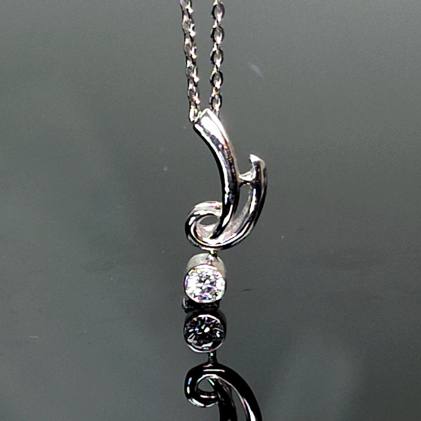 實驗室鑽石圓形墜子 