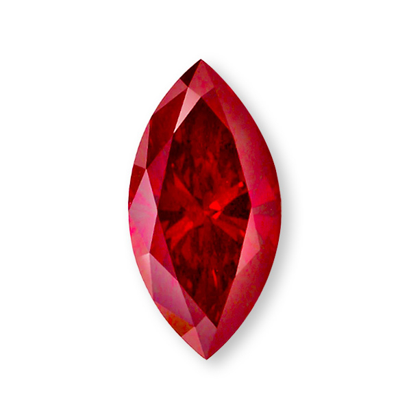 實驗室紅彩鑽馬眼形裸石7克拉 