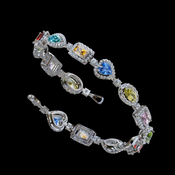 實驗室鑽石彩鑽手鍊 