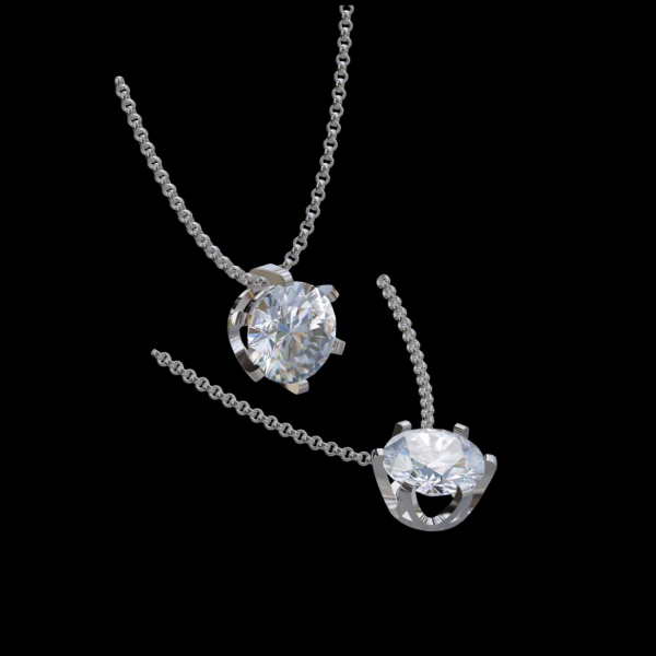 實驗室鑽石圓形墜子3克拉 