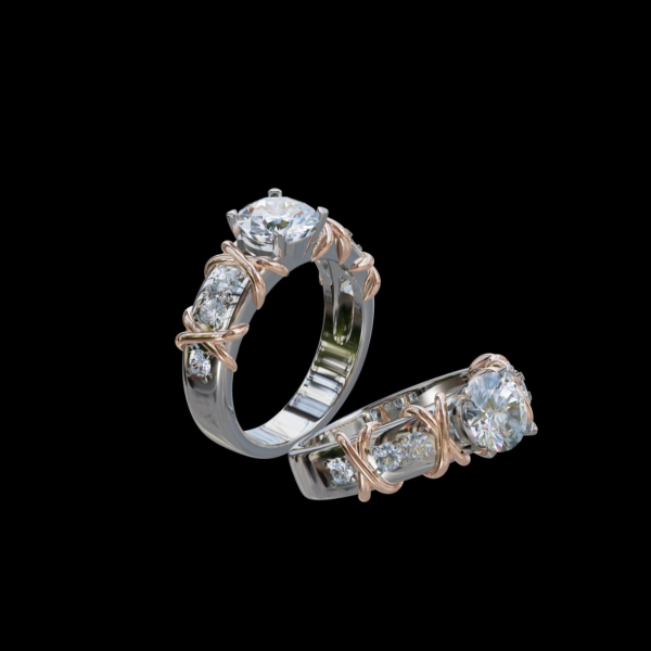 實驗室鑽石男戒指.2克拉(雙色) 