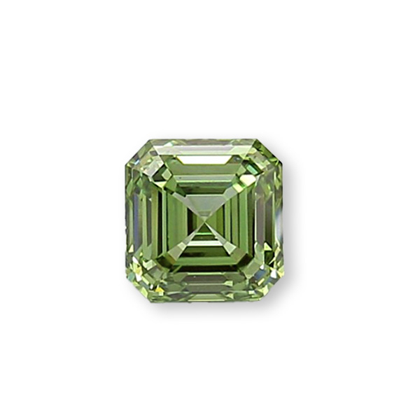  實驗室綠彩鑽阿斯切形裸石2克拉 