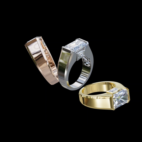 實驗室鑽石雷帝恩男戒5克拉 