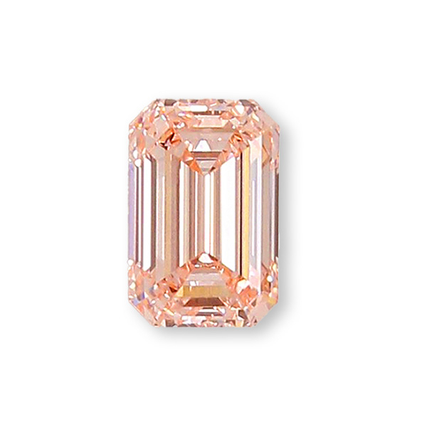 實驗室粉紅彩鑽祖母綠形裸石3克拉 