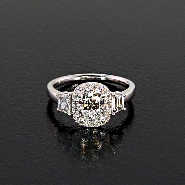 實驗室鑽石枕形女戒1克拉D.vs1 