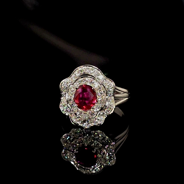 實驗室紅寶石女戒 