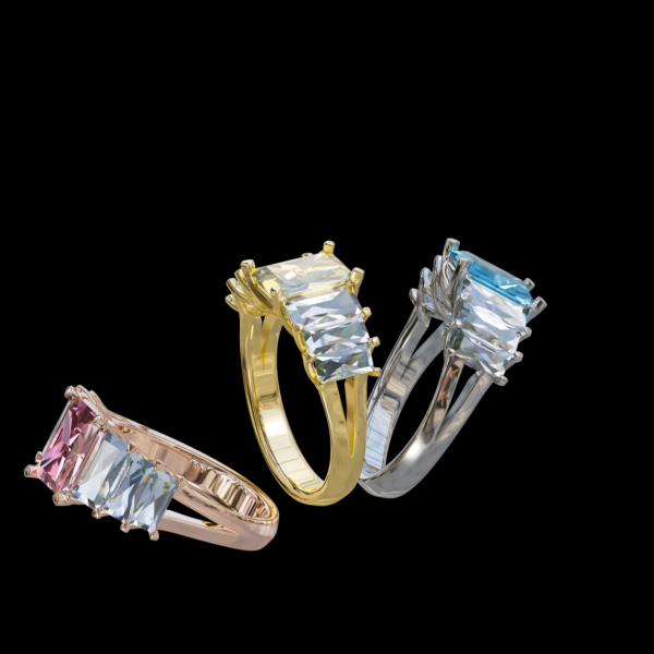 實驗室鑽石雷帝恩彩鑽女戒1克拉 