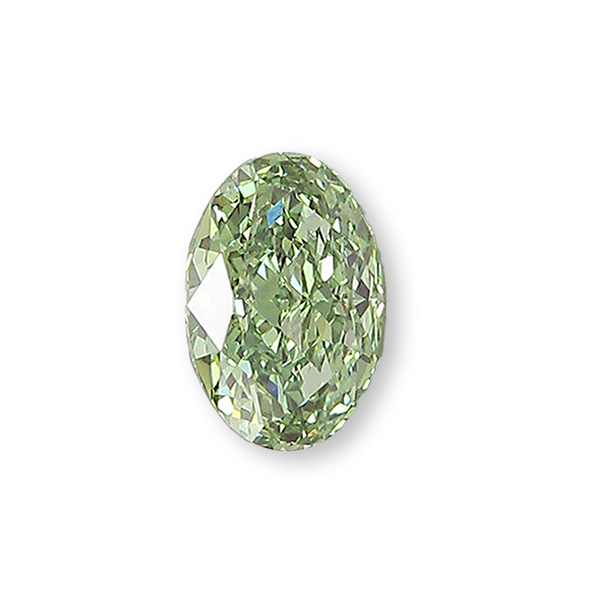  實驗室綠彩鑽橢圓形裸石2克拉 