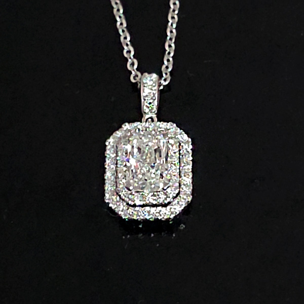 實驗室鑽石雷帝恩形墜子1克拉D.vs1 