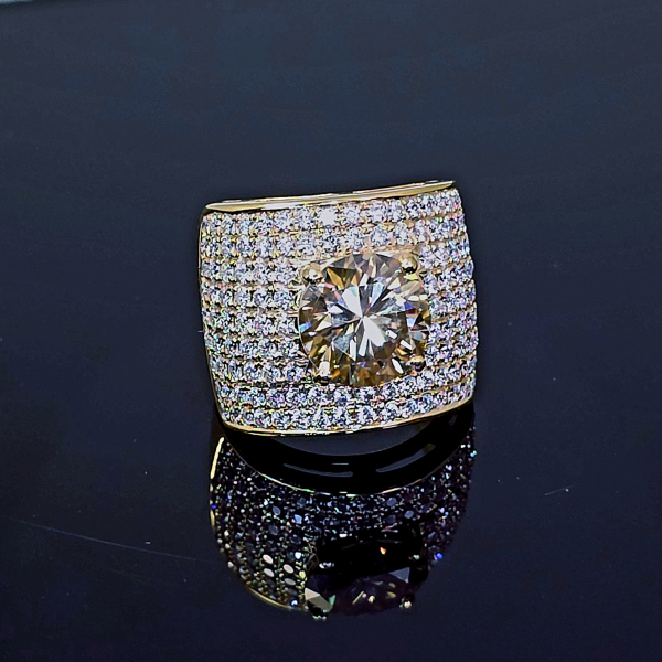 實驗室香檳彩鑽圓形5克拉 