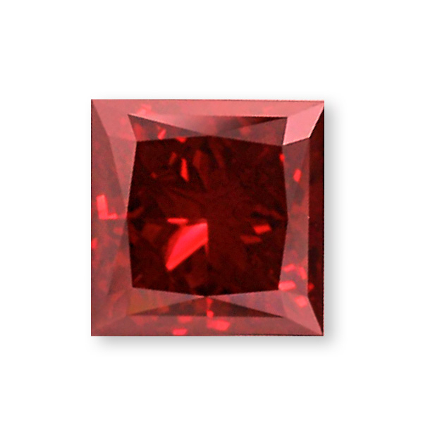 實驗室紅彩鑽公主形裸石10克拉 