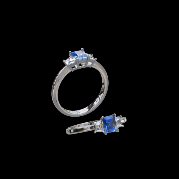 實驗室藍彩鑽雷帝恩女戒50分 