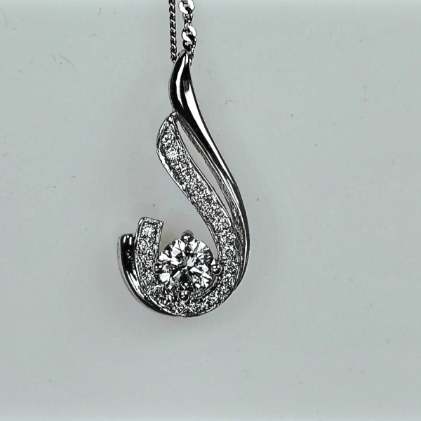 實驗室鑽石圓形墜子30分 