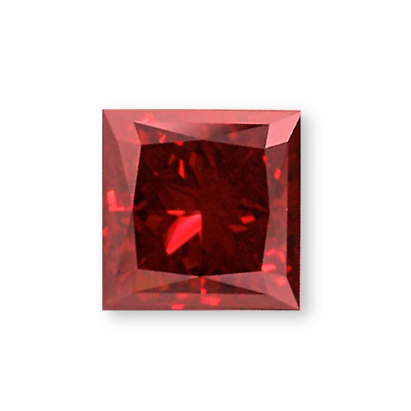 實驗室紅彩鑽公主形裸石5克拉 