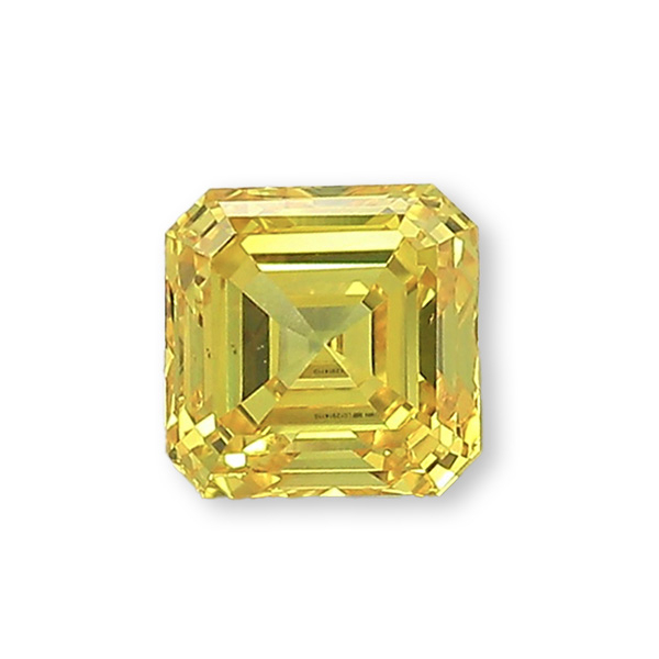 實驗室黃彩鑽阿斯切形裸石5克拉 