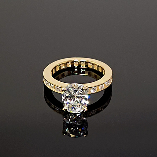 實驗室鑽石橢圓女戒1克拉D.vs1 