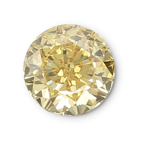 實驗室黃彩鑽圓形裸石10克拉 