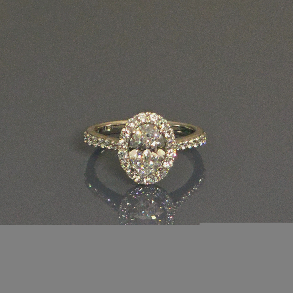 實驗室鑽石橢圓形女戒1克拉D.vs1 