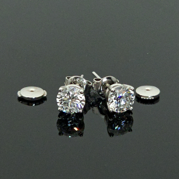實驗室鑽石圓鑽耳環2克拉D.vs2 