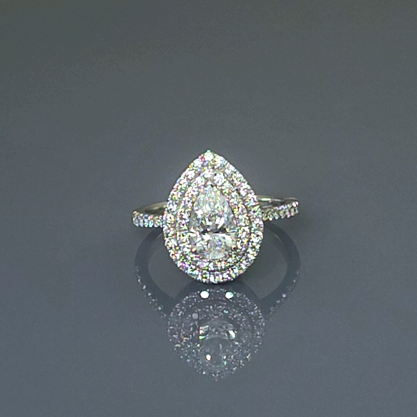 實驗室鑽石水滴形女戒2克拉D.vs1 