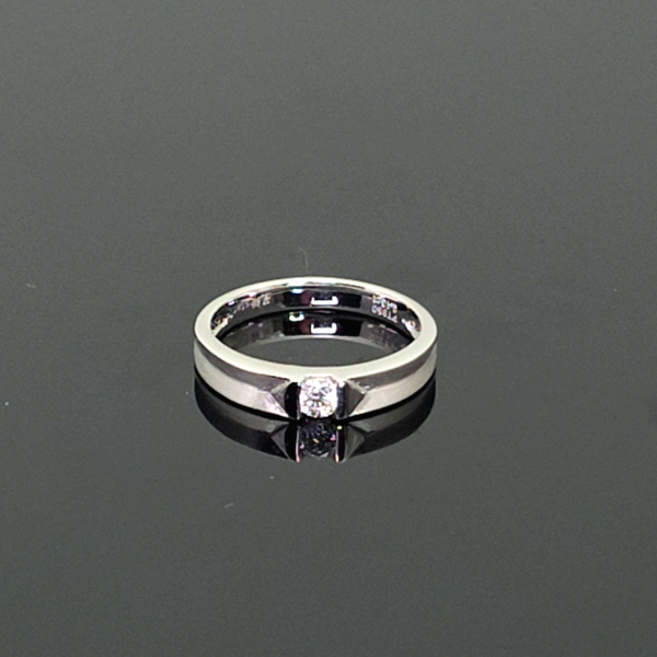 實驗室鑽石圓形男戒 