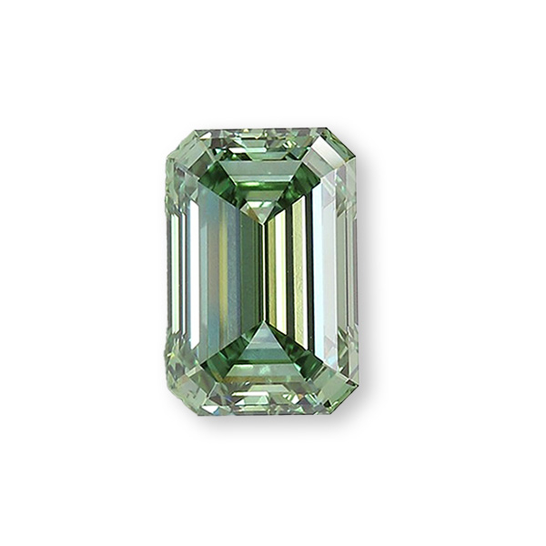 實驗室綠彩鑽祖母綠形裸石3克拉 