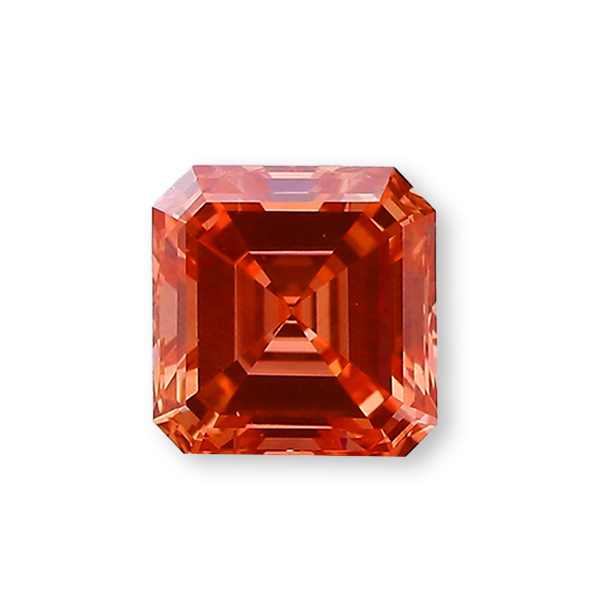 實驗室紅彩鑽阿斯切形裸石5克拉 