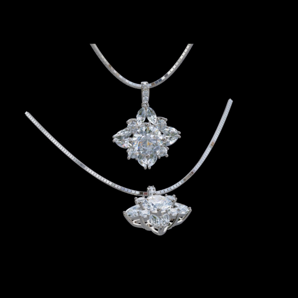 實驗室鑽石圓形墜子2克拉3-9 